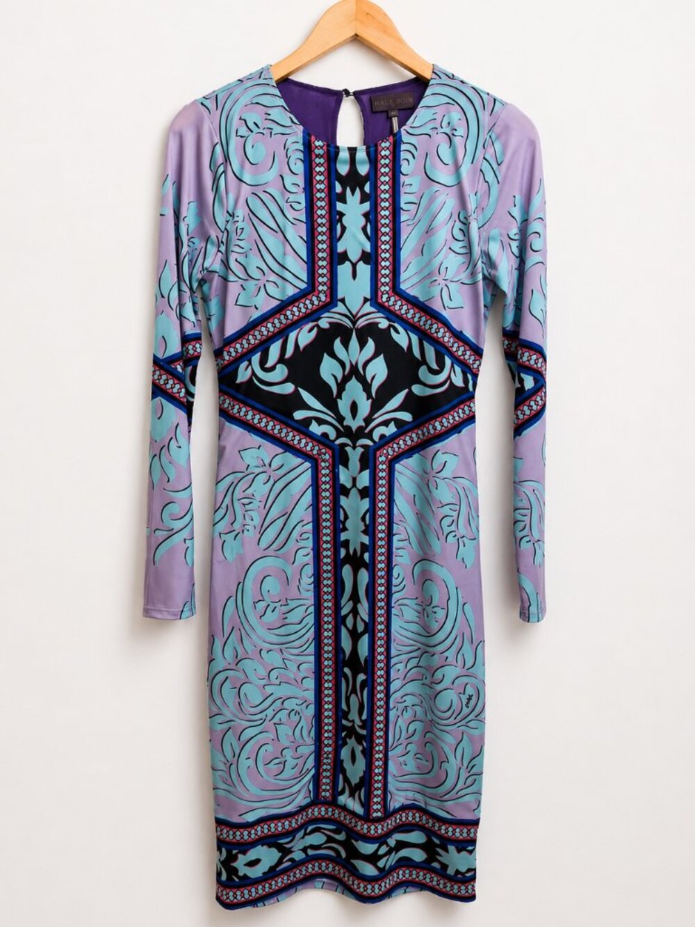 Hale Bob Los Angeles Paris Long Sleeve Print Dress